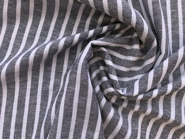 Mystique Chevron Cotton/Linen/Rayon - Black