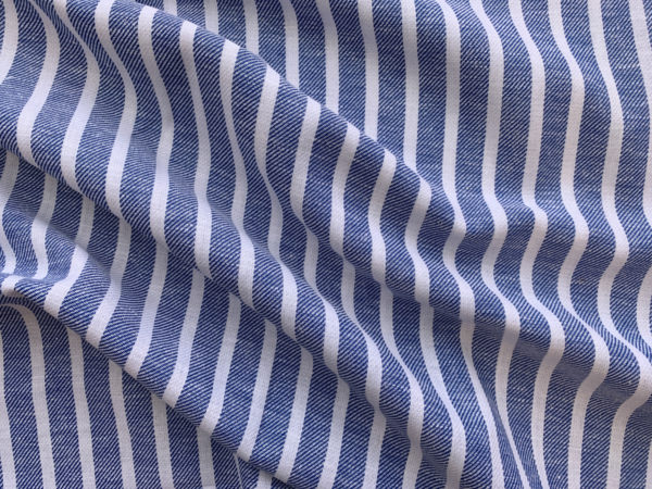 Mystique Stripe Cotton/Linen/Rayon - Blue - Stonemountain & Daughter ...