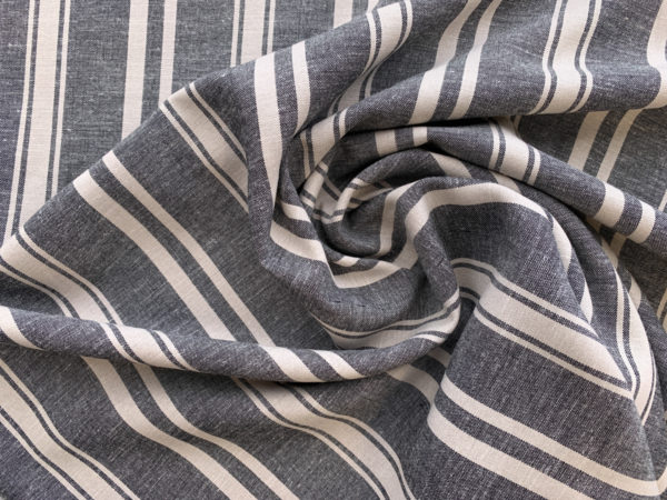 Mystique Chevron Cotton/Linen/Rayon - Black