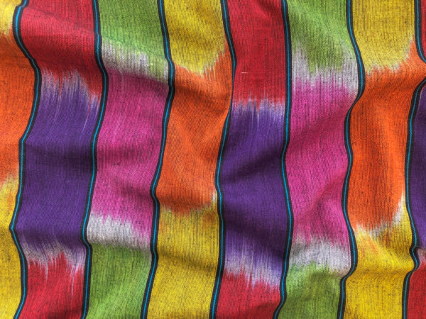 Yarn Dyed Cotton - Rainbow Stripe - Pink/Green/Yellow