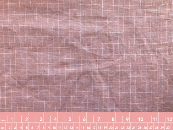 Yarn Dyed Linen - Mini Check - Petal