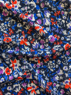 Italian Viscose/Silk Crinkle Chiffon - Packed Blooms