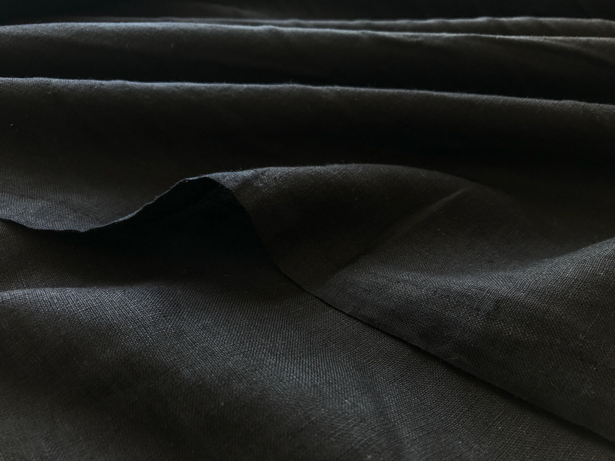 Handkerchief Linen - Black - Stonemountain & Daughter Fabrics