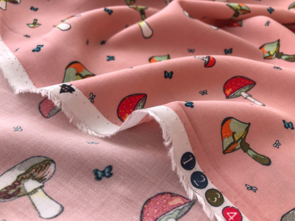 Rayon Poplin - Shroomies - Blush