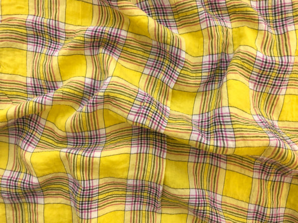 Deadstock Cotton Gauze - Sunset Plaid