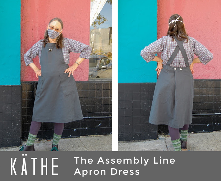 chinese dress ladies APRON DRESS SEWING PATTERN– The Assembly Line shop main image 1