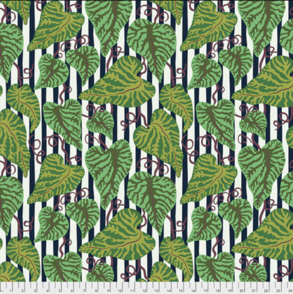 Quilting Cotton - Earth Made Paradise - Tropical Leaf - Cool