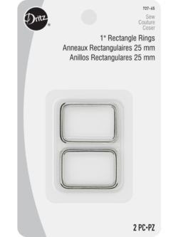 Dritz Rectangle Rings - 1" - Silver