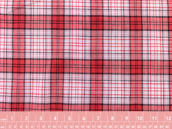 Deadstock Yarn-Dyed Cotton Shirting - Red/White Plaid