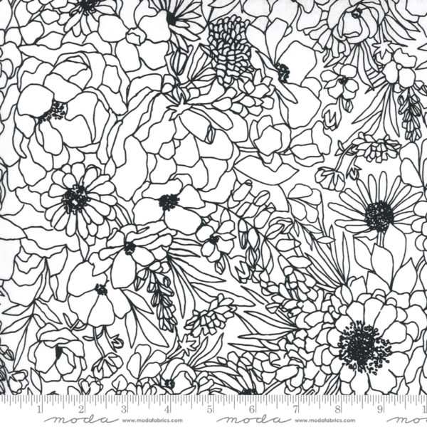 Quilting Cotton - Illustrations - Modern Florals - Paper