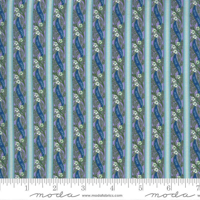 Quilting Cotton Flea Market Fresh Hand Made Stripes Lavender