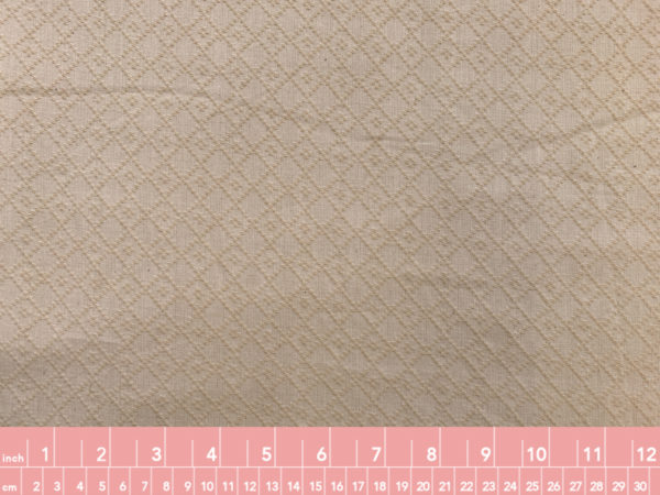 Textured Yarn Dyed Cotton - Diamond Weave - Ivory