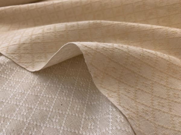 Textured Yarn Dyed Cotton - Diamond Weave - Ivory