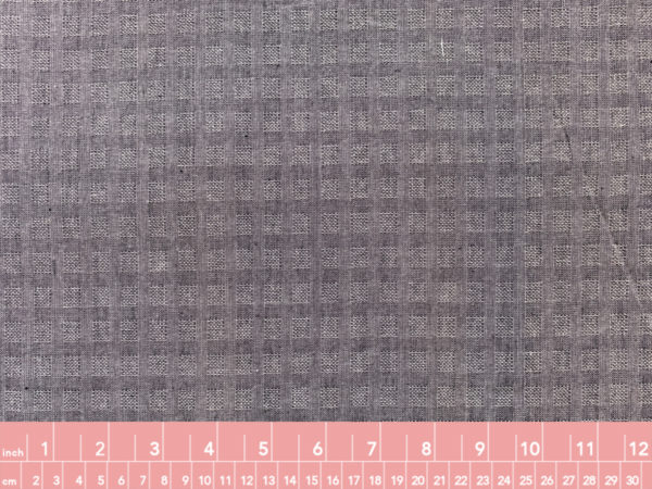 Textured Yarn Dyed Cotton - Squares - Grey