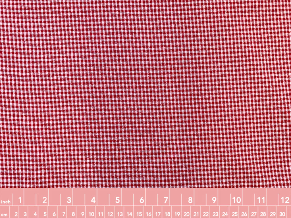 Japanese Cotton Seersucker - Red Check - Stonemountain & Daughter Fabrics
