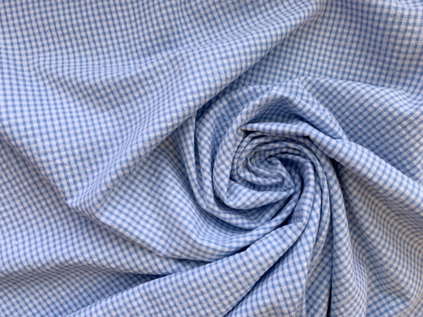 Japanese Cotton Seersucker - Blue Check