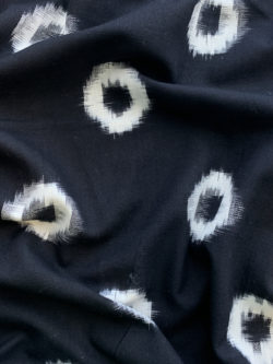 Mini Donut Cotton Ikat - Black and White