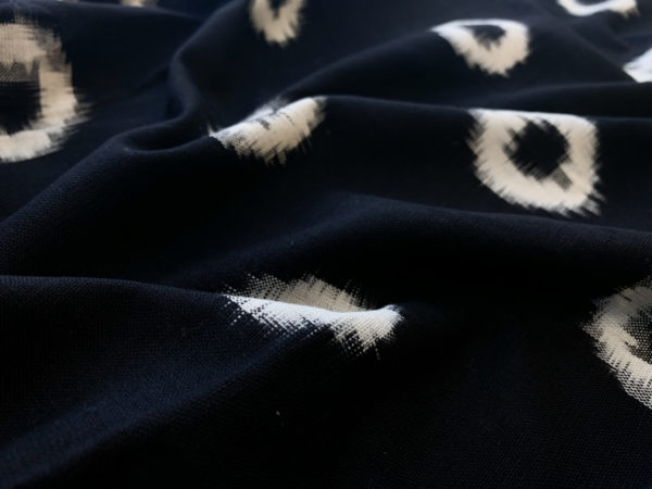 Mini Donut Cotton Ikat - Black and White