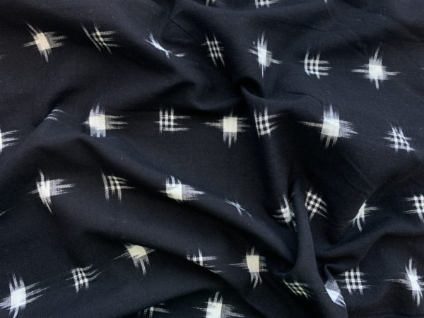 Little Stars Cotton Ikat - Black