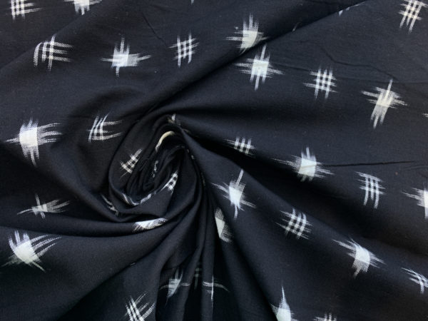 Little Stars Cotton Ikat - Black