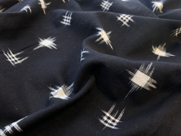 Little Stars Cotton Ikat - Black