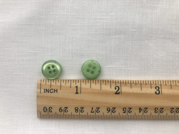 Deadstock 13mm Recycled Plastic Buttons - Shiny Green