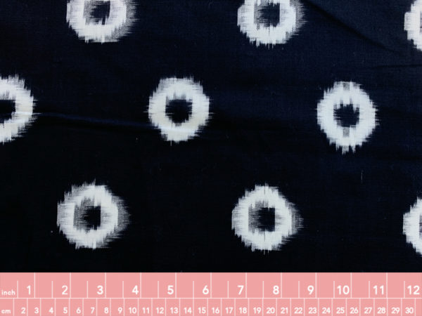 Mini Donut Cotton Ikat - Black and White