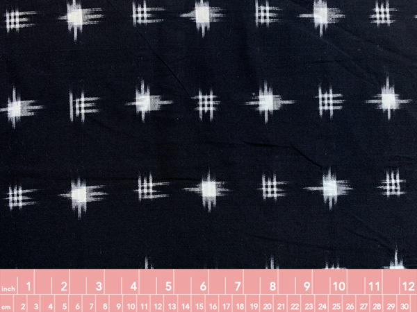 Little Stars Cotton Ikat - Black