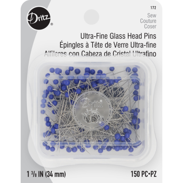 Dritz Ultra-Fine Glass Head Pins - 1 3/8"