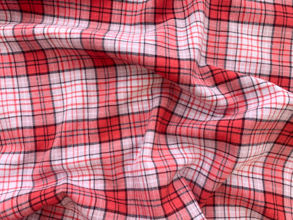 Deadstock Yarn-Dyed Cotton Shirting - Red/White Plaid