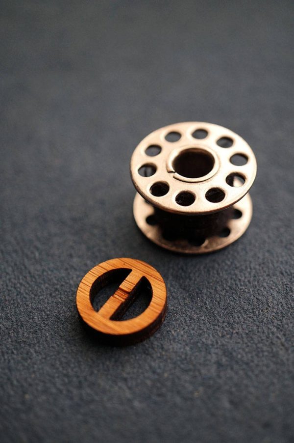 Arrow Mountain Bamboo Button - The Minimalist Button