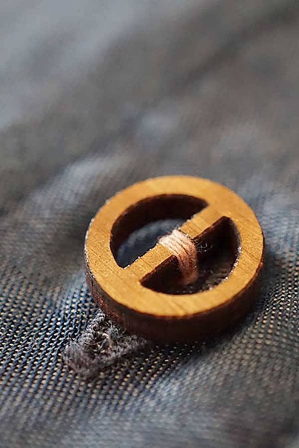 Arrow Mountain Bamboo Button - The Minimalist Button