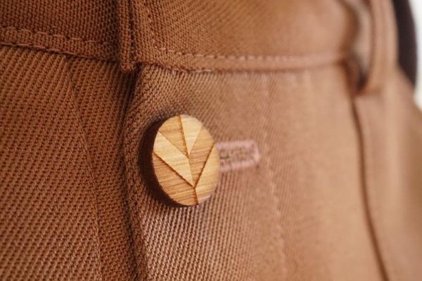 Arrow Mountain Bamboo Button - Fox