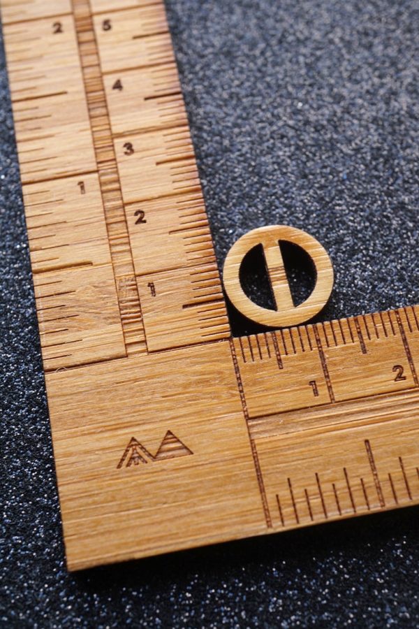 Arrow Mountain Bamboo Button - The Minimalist Button