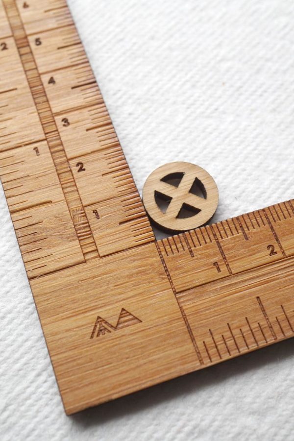 Arrow Mountain Bamboo Button - Fox