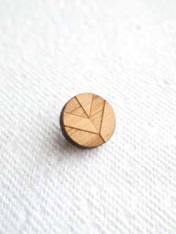 Arrow Mountain Bamboo Button - Fox