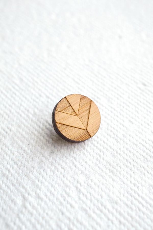 Arrow Mountain Bamboo Button - Fox