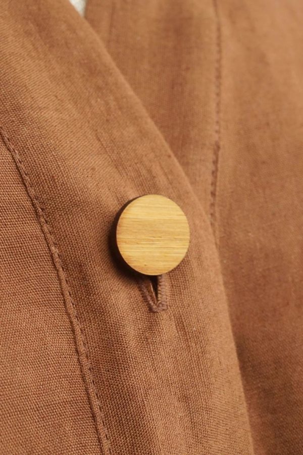 Arrow Mountain Bamboo Button - Fox