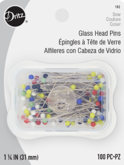 Dritz Glass Head Pins - 1 1/4"