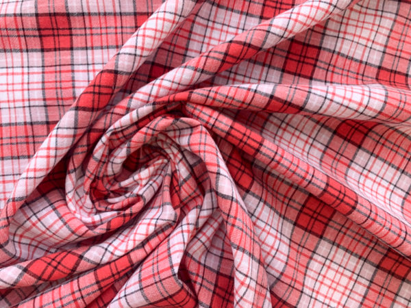 Deadstock Yarn-Dyed Cotton Shirting - Red/White Plaid