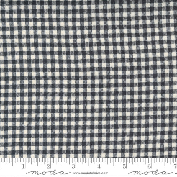 Quilting Cotton - Low Volume - Large Check - Charcoal