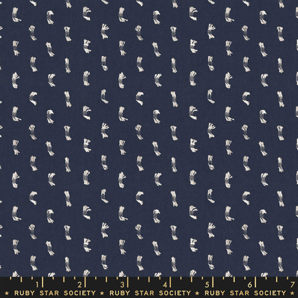 Warp & Weft Cotton Wovens - Flicker - Navy