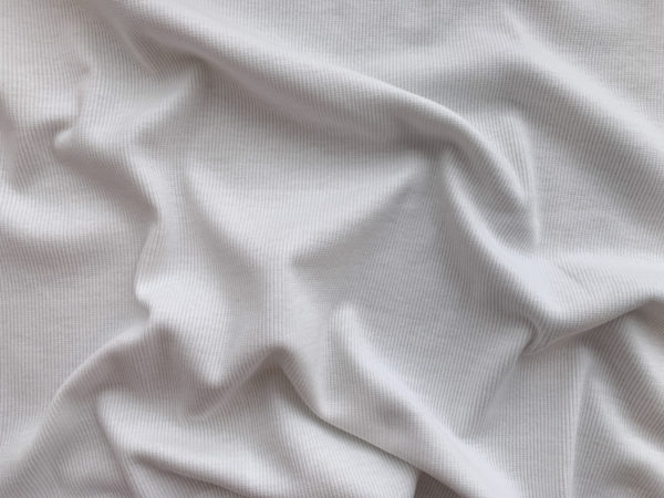 Organic Cotton Rib Knit - Ivory