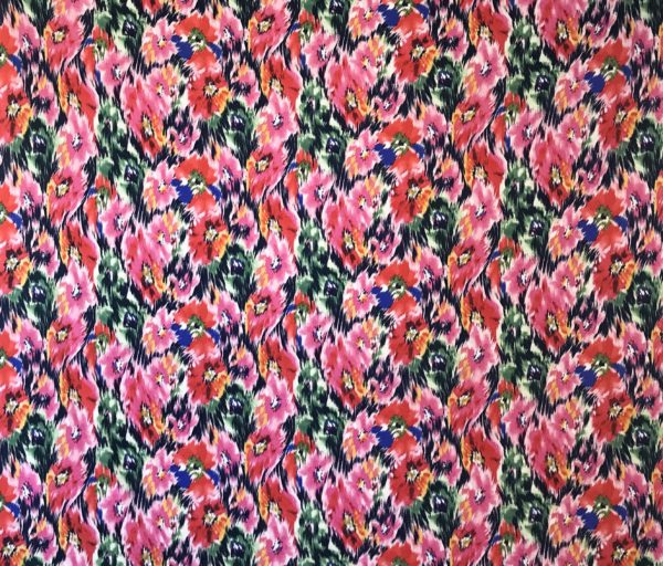 Viscose/Spandex Jersey - Dakota Floral - Fuchsia