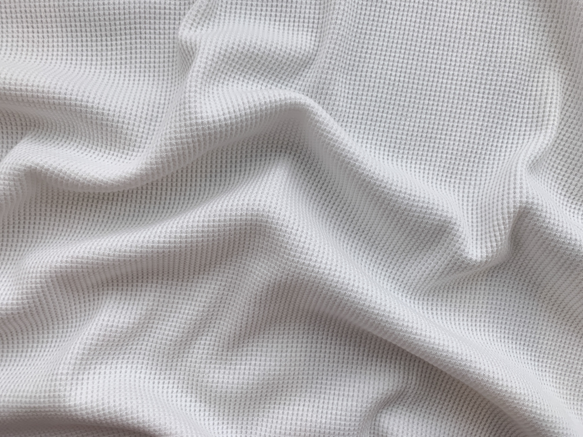 Organic Cotton Waffle Knit - Ivory - Stonemountain & Daughter Fabrics