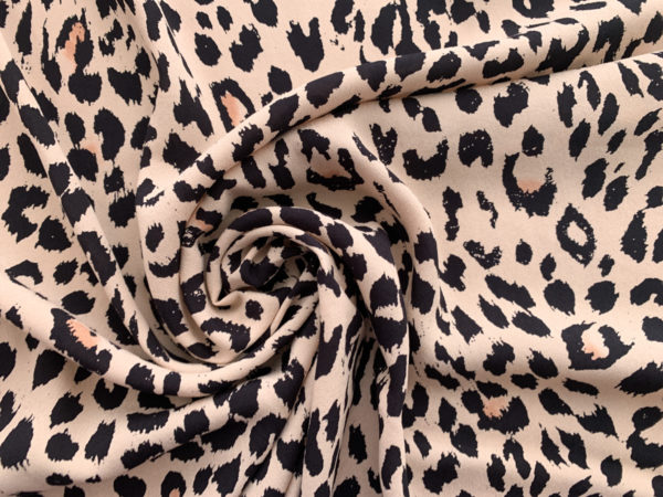 Designer Deadstock - Rayon Crepe - Leopard