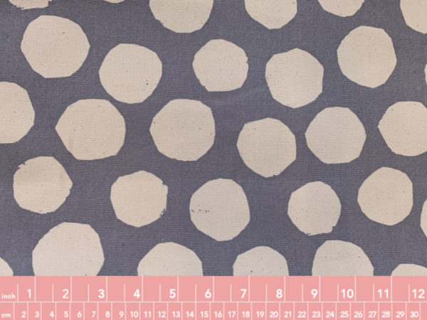 Japanese Cotton Canvas - Uneven Dots - Black on White