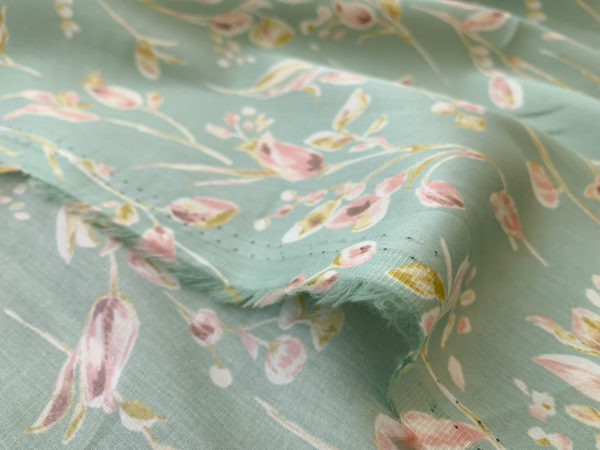 Hokkoh - Cotton Satin-Face Lawn - Yellow Floral