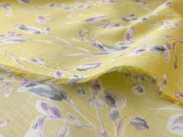 Hokkoh - Cotton Satin-Face Lawn - Yellow Floral