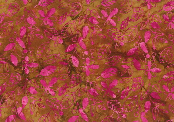 Cotton Batik - Luau - Pink/Rust